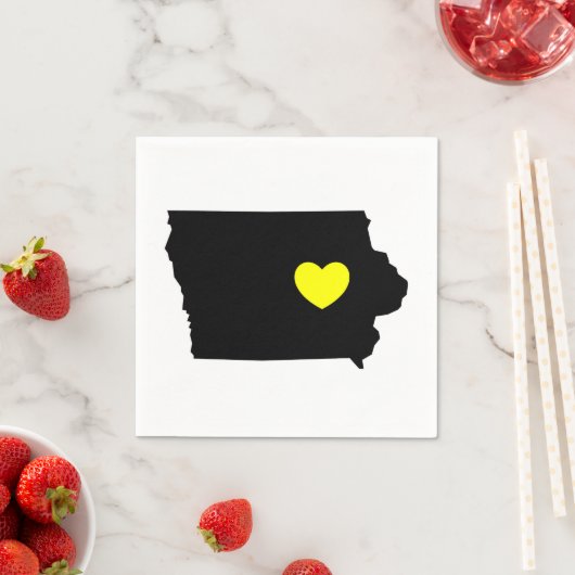 Liebe Iowa - Hawkeye Staat Serviette (Beispiel)