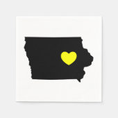 Liebe Iowa - Hawkeye Staat Serviette (Vorderseite)