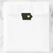 Liebe Iowa Runder Aufkleber (Tasche)
