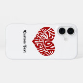 Liebe iPhone 16 Hülle (Rückseite (Horizontal))