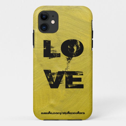 Liebe iPhone Black and Gold Case-Mate iPhone Hülle (Rückseite)