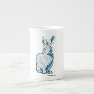 Liebe irgendein Häschen - Knochen-China-Tasse Porzellantasse