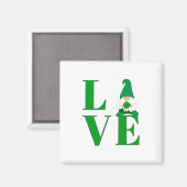 Liebe Irischer Gnom Magnet (Vorderseite/Rückseite)