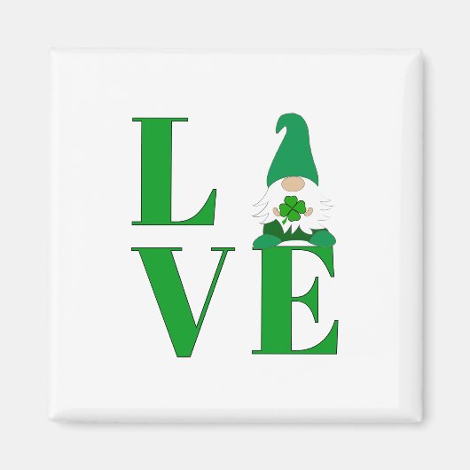 Liebe Irischer Gnom Magnet (Vorne)