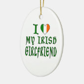 Liebe Irish Girlfriend Keramik Ornament (Links)