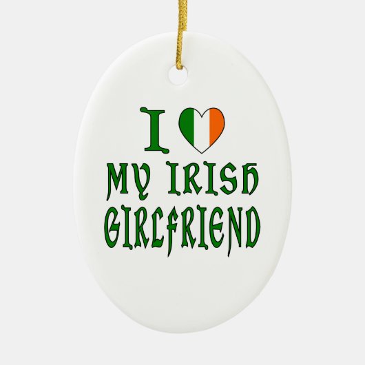 Liebe Irish Girlfriend Keramik Ornament (Vorne)