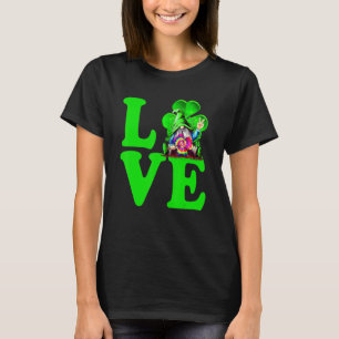 Liebe Irish Gnome Krawatte Kleeblatt St Patrick Da T-Shirt