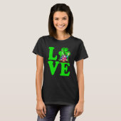 Liebe Irish Gnome Krawatte Kleeblatt St Patrick Da T-Shirt (Vorne ganz)