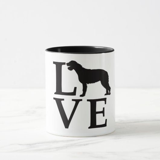 Liebe Irish Wolfhound Tasse (Zentrum)