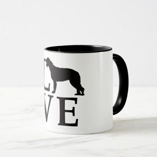 Liebe Irish Wolfhound Tasse (VorderseiteRechts)
