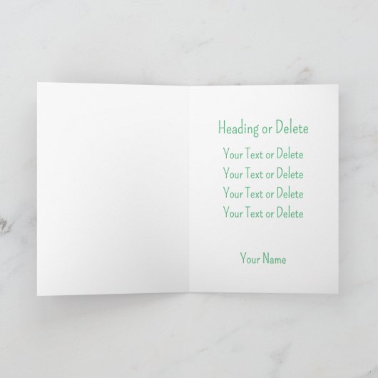 LIEBE Irland Clover Kleeblatt Minimal für alle Zwe Karte (Innenseite)