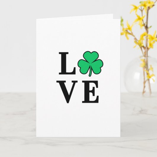 LIEBE Irland Clover Kleeblatt Minimal für alle Zwe Karte (Gelbe Blume)
