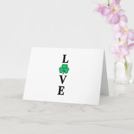 LIEBE Irland Clover Kleeblatt Minimal für alle Zwe Karte