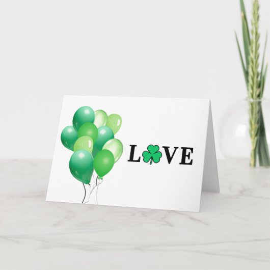 LIEBE Irland Grüne Ballons alle Zweck Blank Karte (Vorderseite)
