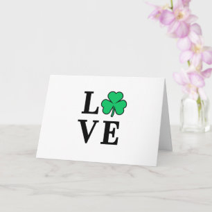 LIEBE Irland Kleeblatt Shamrock Minimal Allzweck Karte