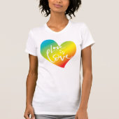 LIEBE IS LIEBE LBGT Weißschrift im Regenbogen T-Shirt (Vorderseite)