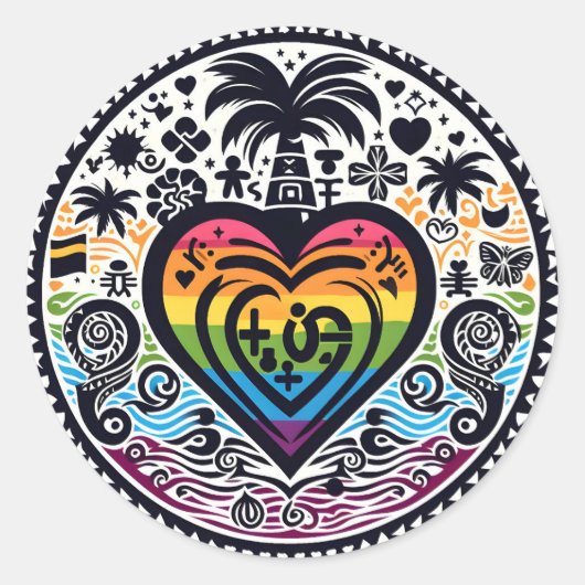 Liebe Island Pride Scrapbook Stickers (Vorderseite)