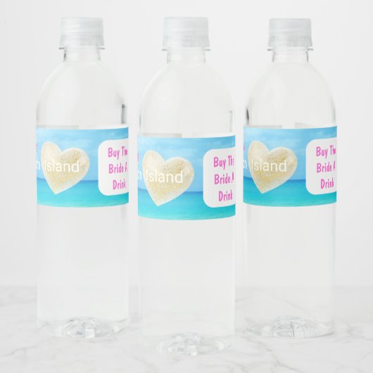 Liebe Island Themenmarken "Buy the Bride a Drink" Wasserflaschenetikett (Flaschen)