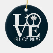 LIEBE Isle of Palms South Carolina Keramik Ornament (Vorne)