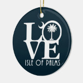 LIEBE Isle of Palms South Carolina Keramik Ornament (Links)