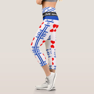 Liebe Israel & Israel Fahne Herzenmode / Fitness Capri Leggings