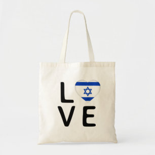 Liebe - israelische Flagge Tragetasche