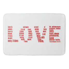 Liebe ist... 1 Korinther 13:4-8 Bibelverse Badematte
