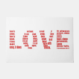 Liebe ist... 1 Korinther 13:4-8 Bibelverse Fußmatte