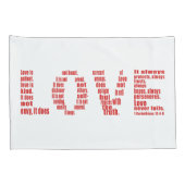 Liebe ist... 1 Korinther 13:4-8 Bibelverse Kissenbezug (Rückseite-Rechts)