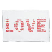 Liebe ist... 1 Korinther 13:4-8 Bibelverse Kissenbezug (Vorderseite-Links)