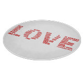 Liebe ist... 1 Korinther 13:4-8 Bibelverse Schneidebrett (Ecke)