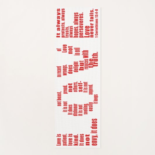 Liebe ist... 1 Korinther 13:4-8 Bibelverse Yogamatte (Vorderseite)