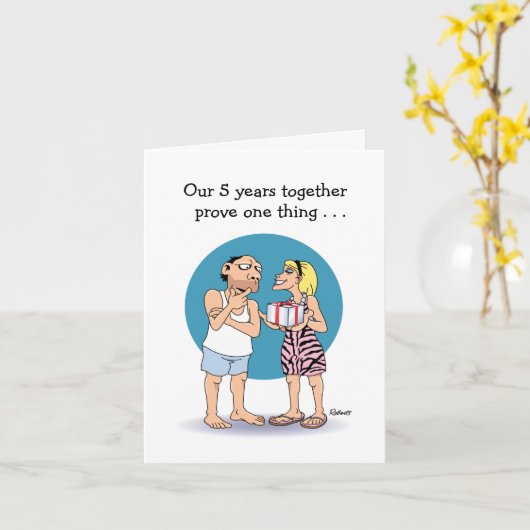 "Liebe ist" 5. Jahrestag Karte (Gelbe Blume)