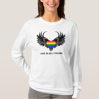 "Liebe ist alle Farben Rainbow Heart T-Shirt