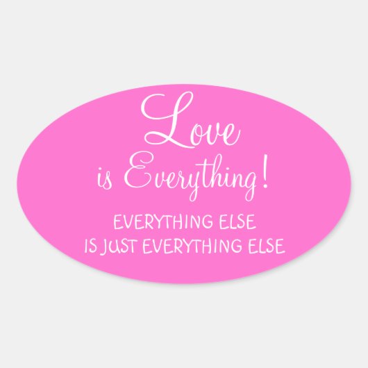 LIEBE ist alles Aufkleber (Vorderseite)