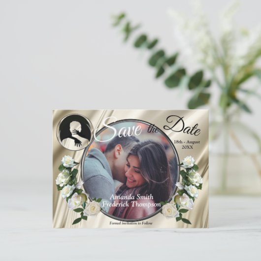 Liebe ist Alles, das die Daten speichert Ankündigungspostkarte (Stehend Vorderseite)