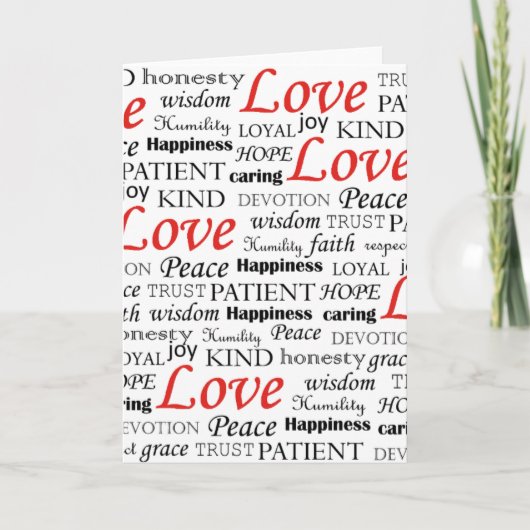 Liebe ist alles feiertagskarte (Vorderseite)