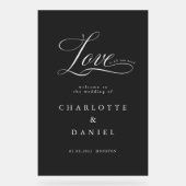 Liebe ist alles, was du brauchst! Elegant, Hochzei Acrylschild (Vorderseite)