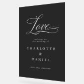 Liebe ist alles, was du brauchst! Elegant, Hochzei Acrylschild (Winkel)