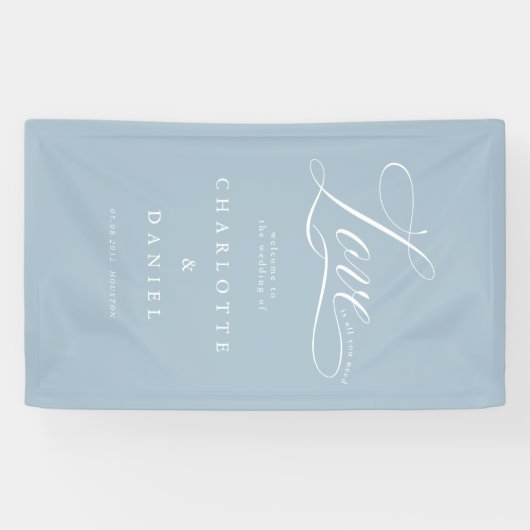 Liebe ist alles, was du brauchst! Elegant, Hochzei Banner (Horizontal)