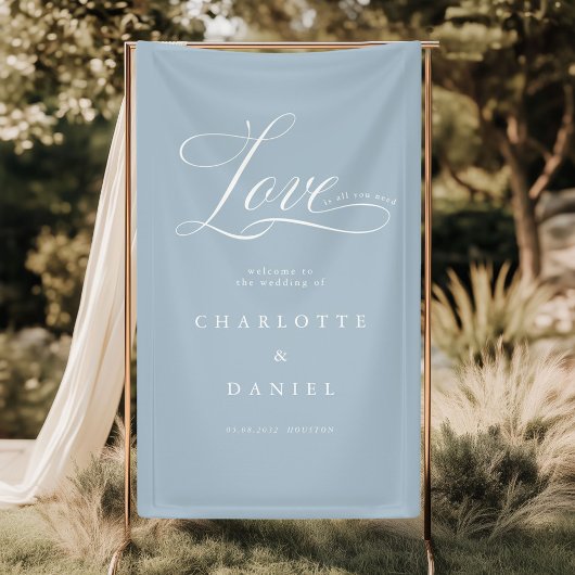 Liebe ist alles, was du brauchst! Elegant, Hochzei Banner