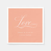 Liebe ist alles, was du brauchst! Elegant, Hochzei Serviette (Vorderseite)