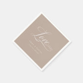 Liebe ist alles, was du brauchst! Elegant, Hochzei Serviette (Ecke)