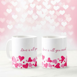 Liebe ist alles, was du brauchst Herz-Rand-Kaffeet Kaffeetasse