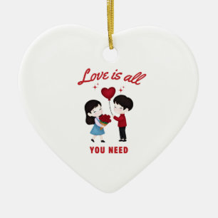Liebe ist alles, was du brauchst keramik ornament
