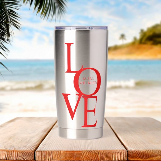 Liebe ist alles, was du brauchst thermobecher (Strand (gedreht))
