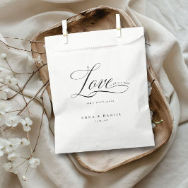 Liebe ist alles, was du brauchst! Weiße Hochzeit Geschenktütchen