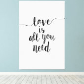 Liebe ist alles, was man braucht leinwanddruck (Insitu (Holzboden))