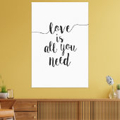 Liebe ist alles, was man braucht leinwanddruck (Insitu (Wohnzimmer))