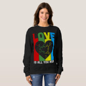 Liebe ist alles, was man für Autismus Herzpuzzle b Sweatshirt (Vorne ganz)